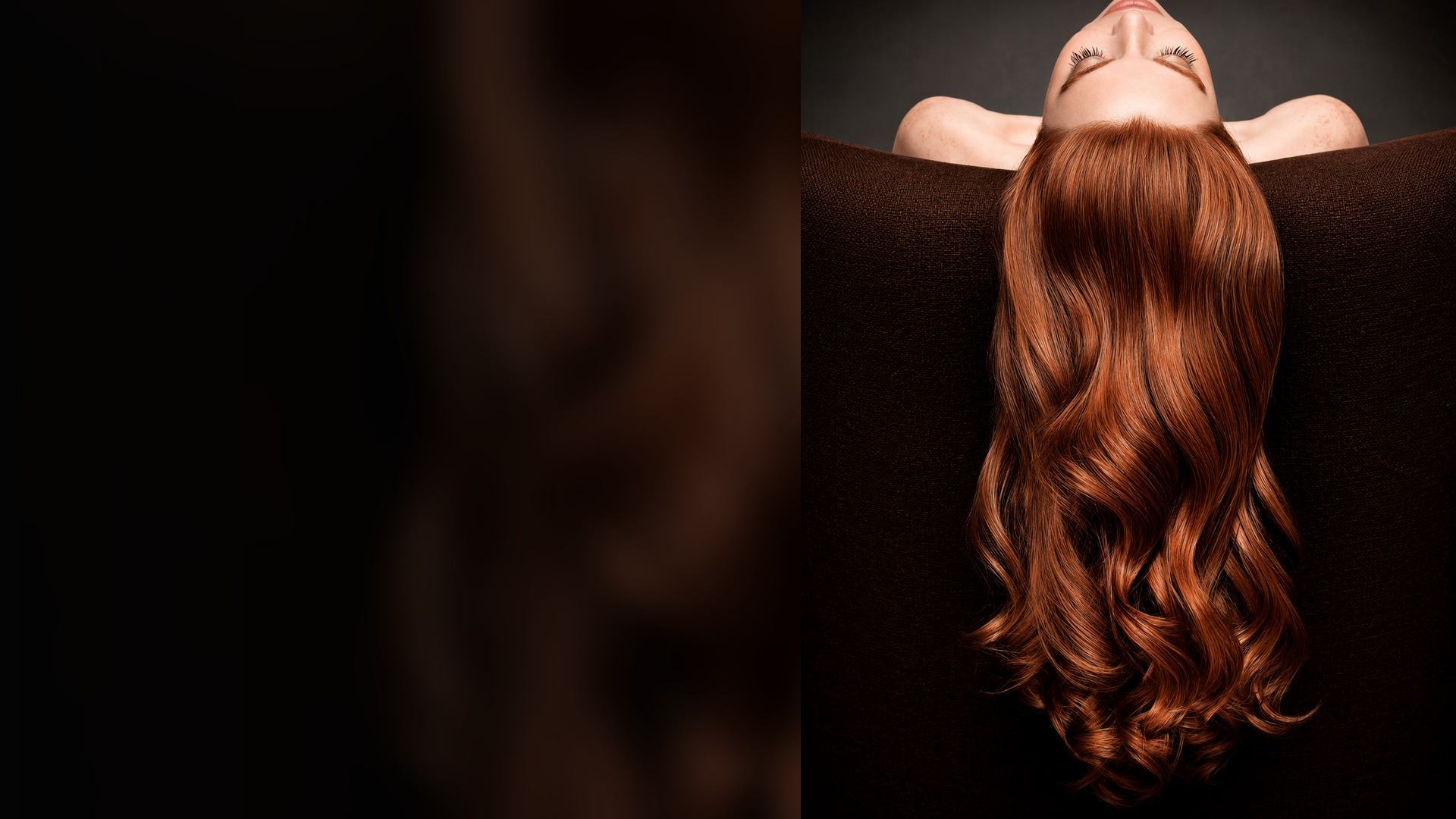 Cabelo ruivo com brilho e tratamento
